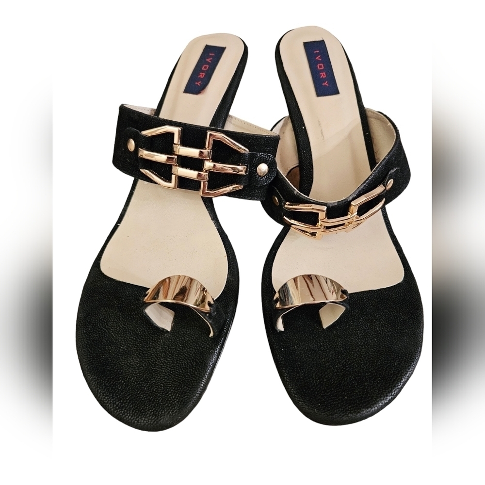 Ivory Thong Heal Sandals